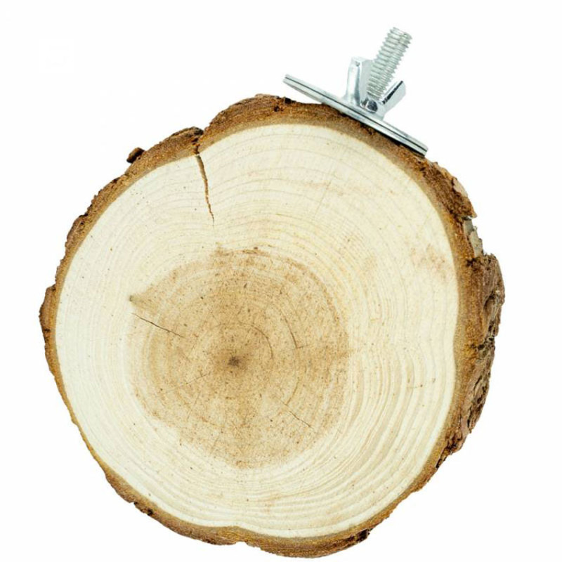 Rondin de Bois Naturel - Jouet Perruche