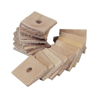 Zoo-Max - Carrés de Cuir Small 2 x 2 cm - Pièces de Jouet pour Oiseaux - Lot de 20