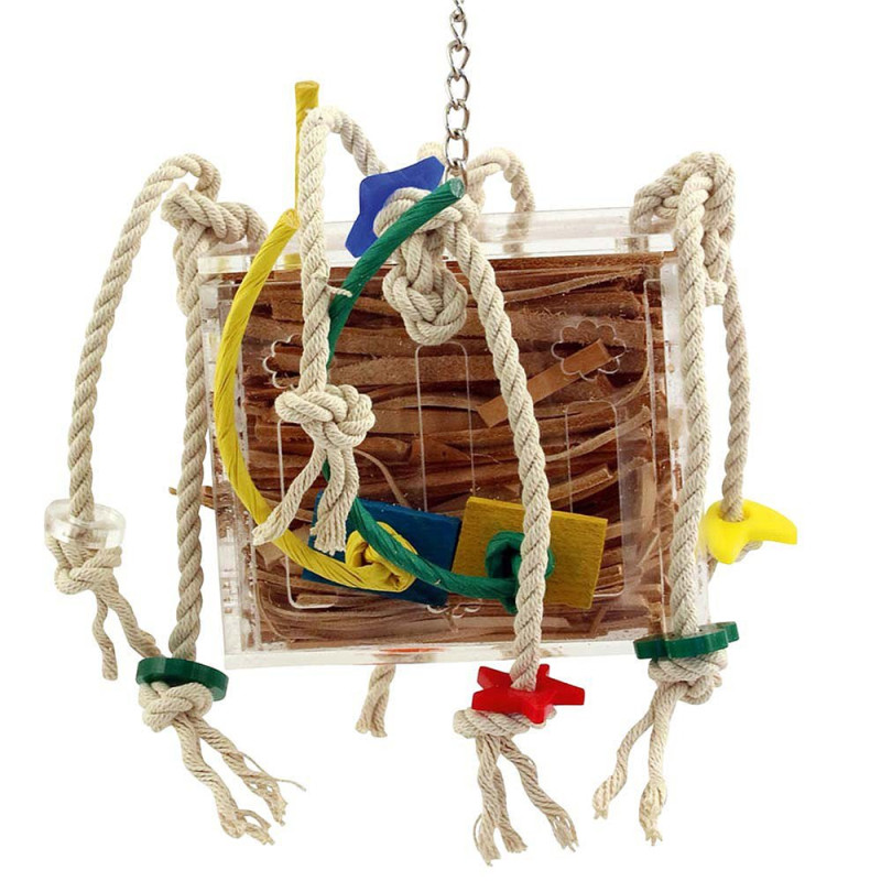 Zoo-Max - Boîte de Cuir en Folie Small - Jouet perroquet