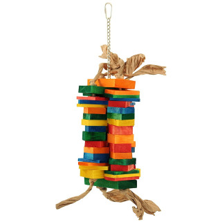 Zoo-Max - Funky - Jouet en bois coloré pour Perroquets