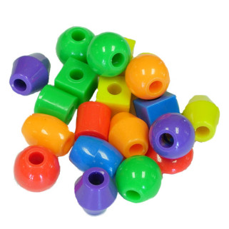 Zoo-Max - Grosses Perles en Plastique - Formes Assorties - 20 Pièces
