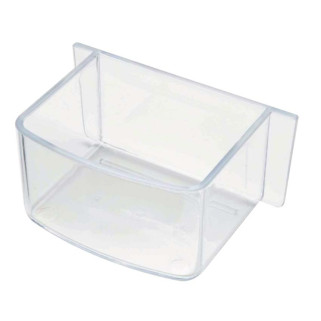 2GR - Mangeoire en Plastique Transparent pour Cage Perroquet - 270 ml
