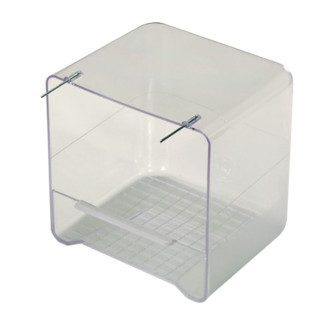 Baignoire en Plastique Transparent pour Perruches