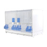 Cage d'Elevage 58 cm Blanche avec Parois Latérales en Plastique