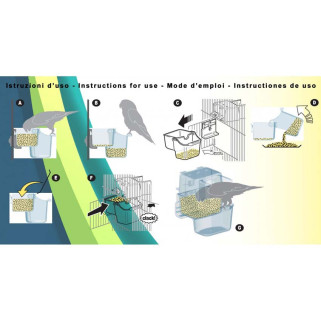 2GR - Mangeoire Recupera - Mangeoire Economique pour Perruches