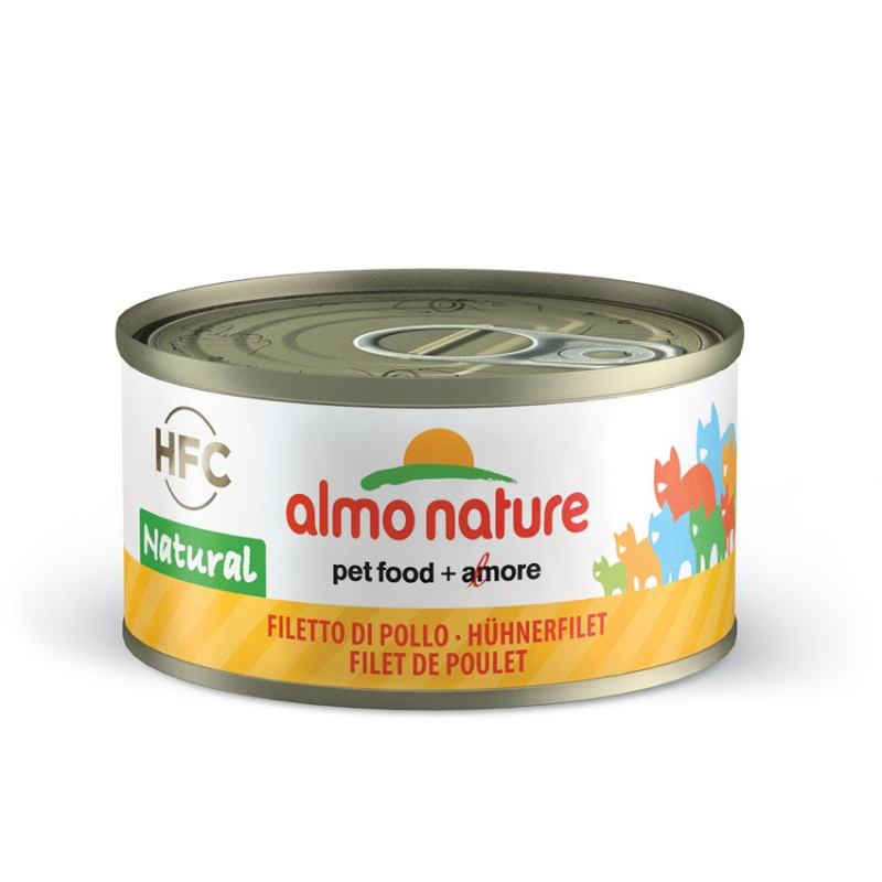 Almo Nature - Pâtée HFC Natural aux Filets de Poulet pour Chat - 70 gr Almo Nature - Pâtée HFC Natural aux Filets de Poulet pour Chat - 70 gr