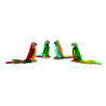 Hansa - Peluche de Collection Mini Perroquet Ara Vert/Rouge - 16 cm