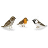 Hansa - Peluche de Collection Petit Oiseau (Moineau, Mésange ou Rouge-gorge) - 15 cm