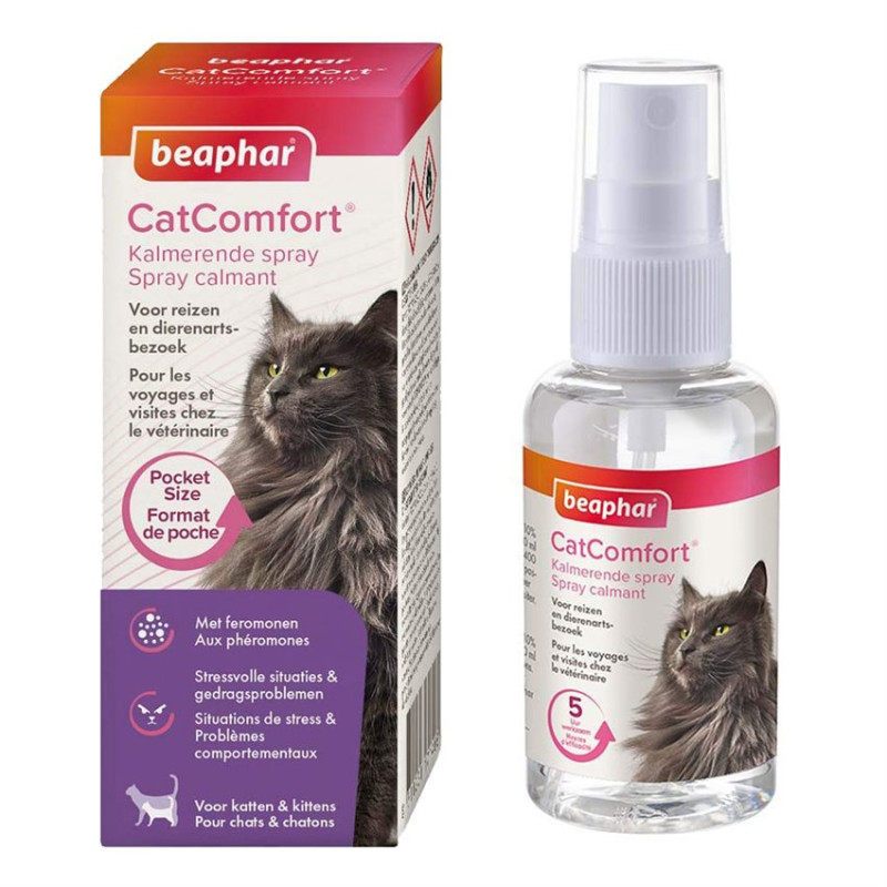 Beaphar - Spray Apaisant aux Phéromones Cat Comfort - Chat et Chaton - 60 ml