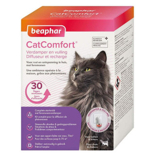 Beaphar - Diffuseur et Recharge aux Phéromones Apaisantes Cat Comfort - Chat et Chaton