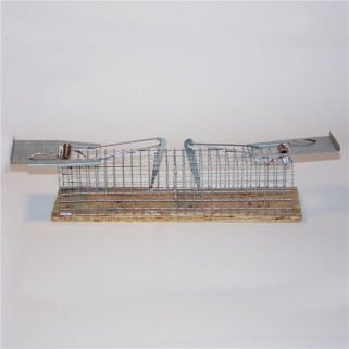 Piège à Souris Mécanique - Trappe à Deux Compartiments - Dim : 24 x 7 x h 9 cm