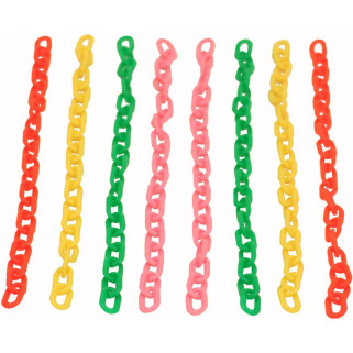 Chaînettes Multicolores en Plastique - Pièces de Jouet pour Oiseaux - 8 Pièces