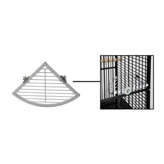 Plateforme d'Appoint pour Angle de Cage - Gris Clair
