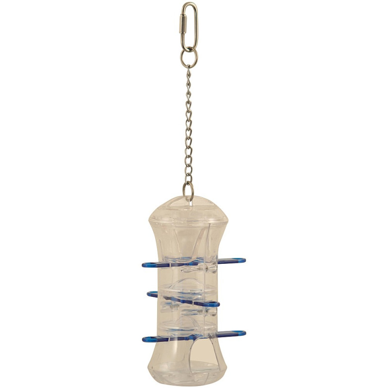 Jouet de Foraging Push & Pull - Distributeur Alimentaire pour Grande Perruche et Perroquet