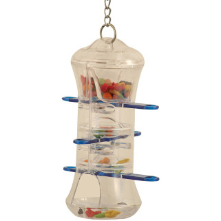 Jouet de Foraging Push & Pull - Distributeur Alimentaire pour Grande Perruche et Perroquet
