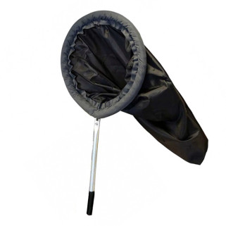 Epuisette Noire et Cadre Rembourré - Ø 35 cm - Manche Aluminium