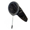 Epuisette Noire et Cadre Rembourré - Ø 35 cm - Manche Aluminium