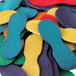 Bâtonnets de bois colorés x20 - Jouet Oiseaux