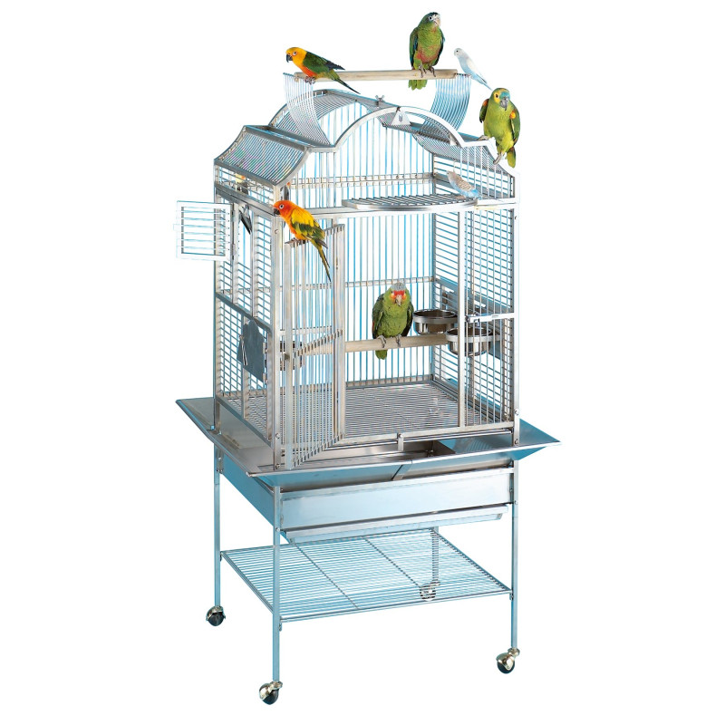 Cage Perroquet en Inox KING'S CAGES - Modèle 207 Inox