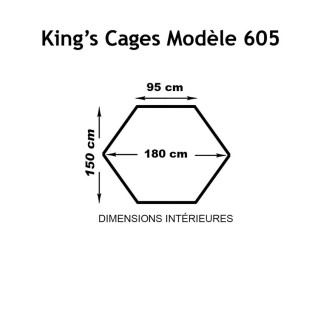 Cage Inox Perroquet KING'S CAGES - Modèle 605 Inox