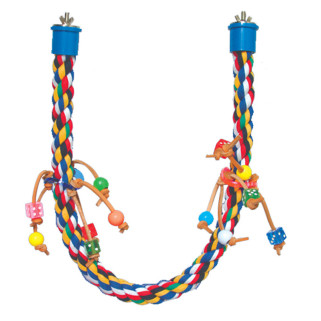 Perchoir Corde et Jouets Medium pour perroquet