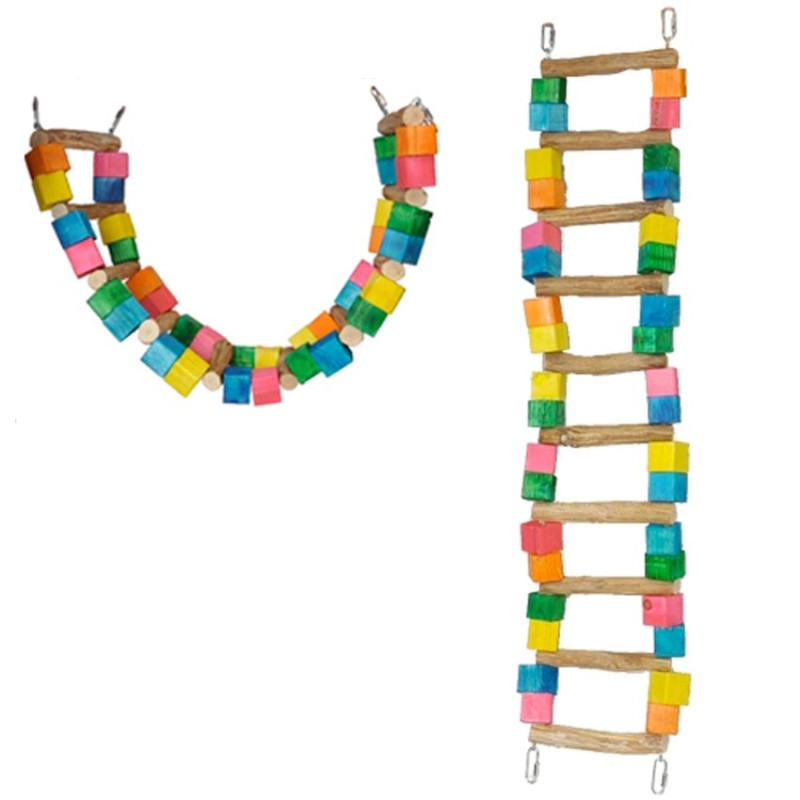 Ponton de Bois Large - Aire de Jeu Suspendue pour perroquet