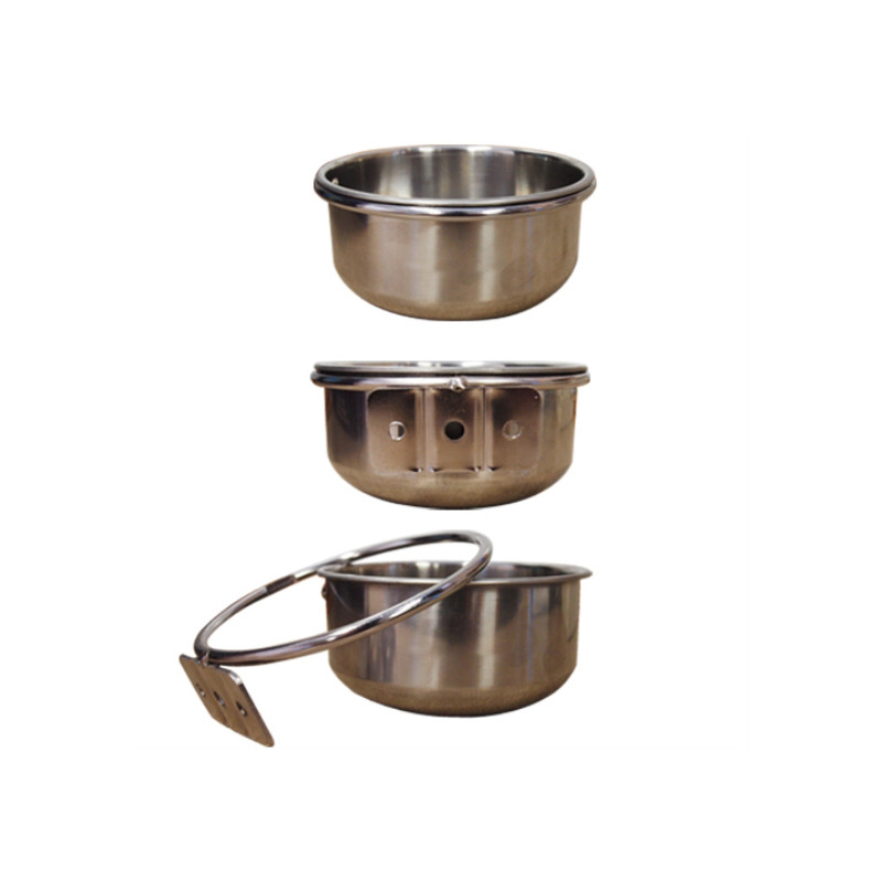 KING'S CAGES - Mangeoire Anti Décrochage Quick Lock Medium Ø10 cm - 240 ml