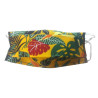 Masque en Tissu Lavable - Jaune Motif Jungle - Taille Adulte