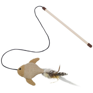 Jouet pour Chat - Canne à Pêche avec Poisson Sisal - 25 cm