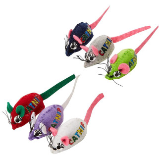 Jouet pour Chat - Souris à l'Herbe à Chat - 6 cm - Lot de 6