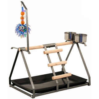 Parc de Table avec Support de Jouet pour Grande Perruche ou Perroquet - Demo