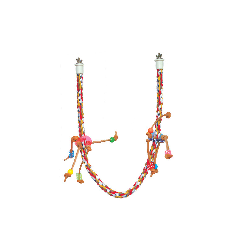 Perchoir Corde et Jouets pour Perruches et Grandes Perruches - Small Perchoir Corde et Jouets pour Perruches et Grandes Perruches - Small