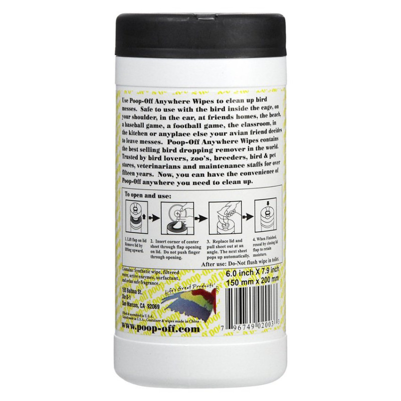 Poop Off - 70 Lingettes Nettoyantes et Détachantes pour Toutes Surfaces