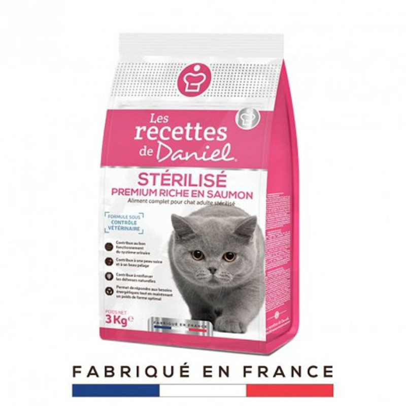 Recettes De Daniel - Croquettes Chat Stérilisé au Saumon - 3 Kg Recettes De Daniel - Croquettes Chat Stérilisé au Saumon - 3 Kg