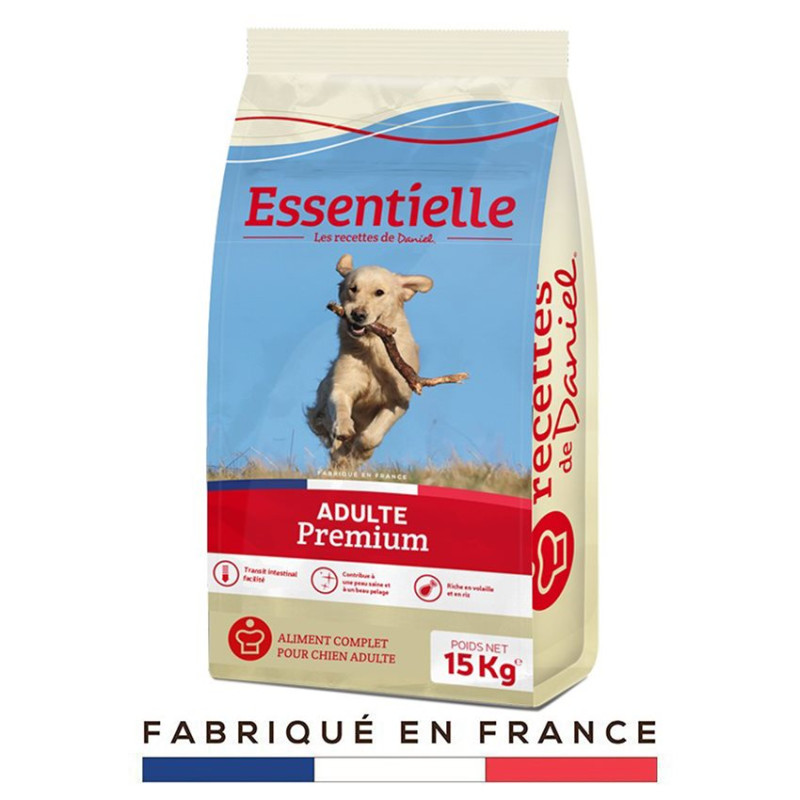 Recettes De Daniel - Croquettes Essentielle pour Chien Adulte - 15 Kg Recettes De Daniel - Croquettes Essentielle pour Chien Adulte - 15 Kg