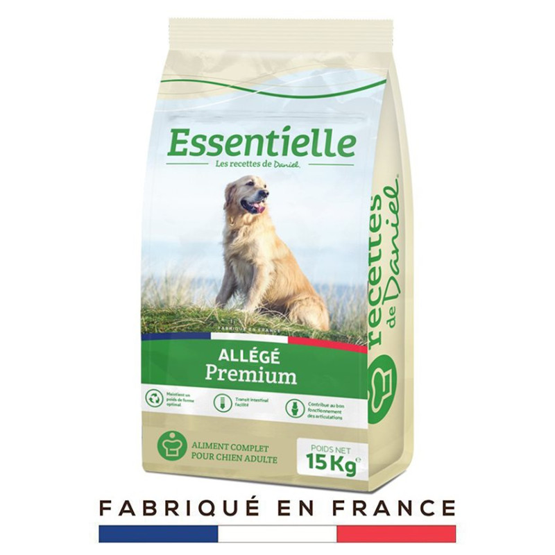 Recettes De Daniel - Croquettes Essentielle pour Chien Allégées - 15 Kg Recettes De Daniel - Croquettes Essentielle pour Chien Allégées - 15 Kg
