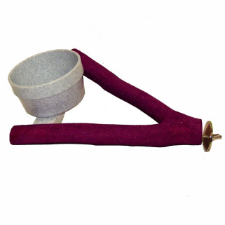 Sandy Perch Cup Double Medium - Perchoir Thérapeutique pour Limer les Griffes des perroquets