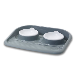 Plateau de Nourrissage pour Chien ou Chat Butler - 2 bols
