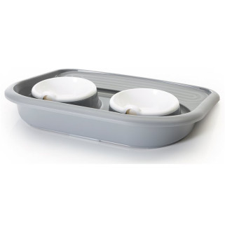 Plateau de Nourrissage pour Chien ou Chat Butler - 2 bols