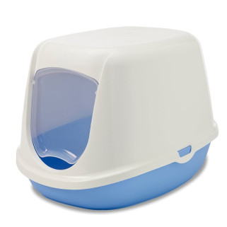 Savic - Maison de Toilette pour Chaton Duchesse - Blanc et Bleu Clair