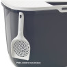Savic - Maison de Toilette pour Chat Hop In - Blanc et Anthracite