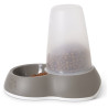 Distributeur de Nourriture Antidérapant pour Chien et Chat Loop 1,5 L - Gris Chaud