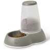 Distributeur de Nourriture Antidérapant pour Chien et Chat Loop 3 L - Gris Chaud