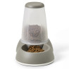 Distributeur de Nourriture Antidérapant pour Chien et Chat Loop 3 L - Gris Chaud