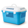 Savic - Panier de Transport pour Chat et Animaux Discovery 1 - Blanc et Bleu Pacific