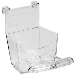 Lot de 2 Mangeoires Transparente d'Intérieur pour Petites Perruches, Canaris et Oiseaux Exotiques