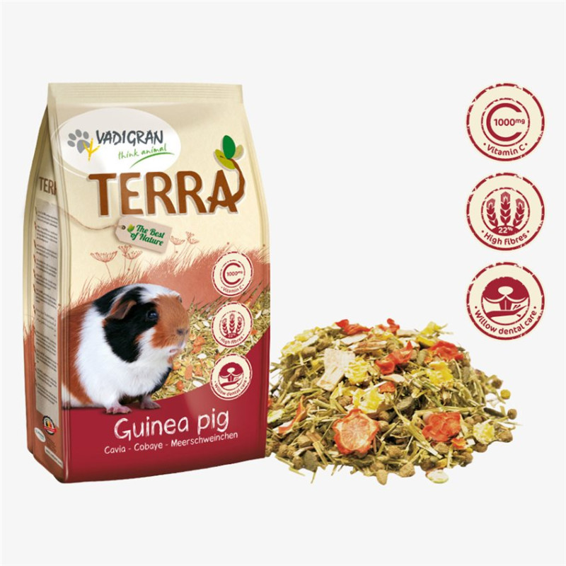 Vadigran - Mélange Complet au Foin de Luzerne Terra Cobayes et Cochons d'Indes - 2,25 kg