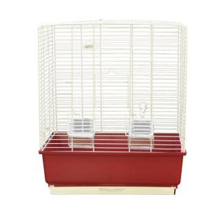 Cage Oiseaux "Katia" Blanc et Bordeaux