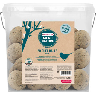 Menu Nature - Boules de Graisse pour Oiseaux du Ciel SANS Filet - 4,5 kg (50 x 90 gr)