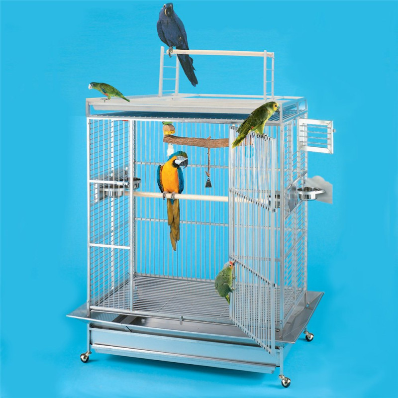Cage Perroquet KING'S CAGES - Modèle 405-16 Inox